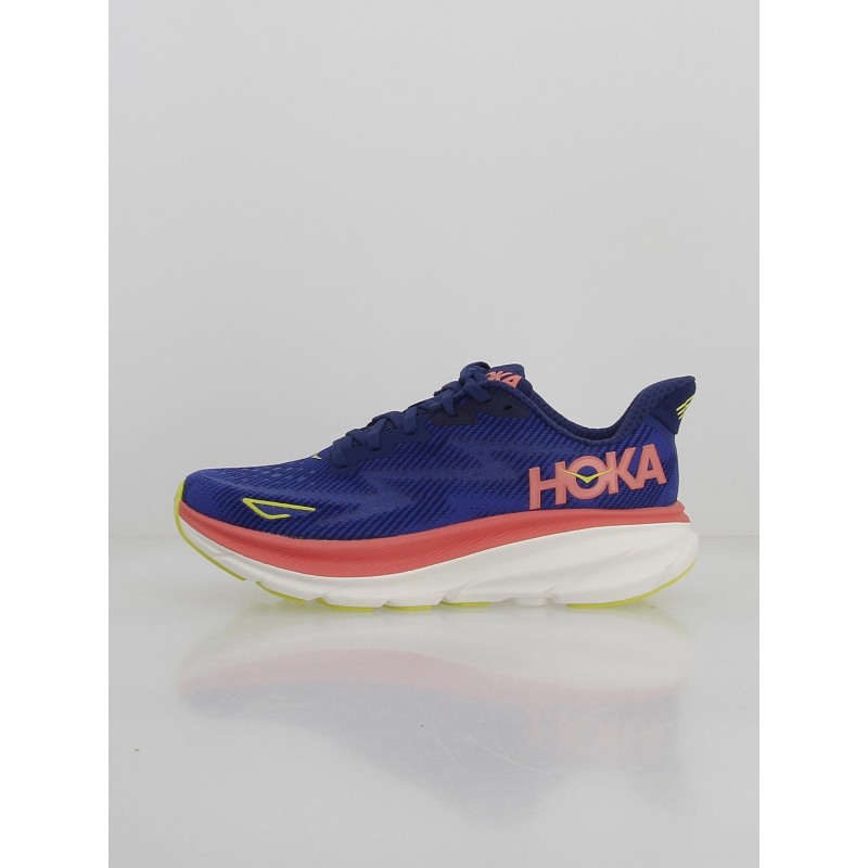 Chaussures de running clifton 9 bleu rose femme - Hoka