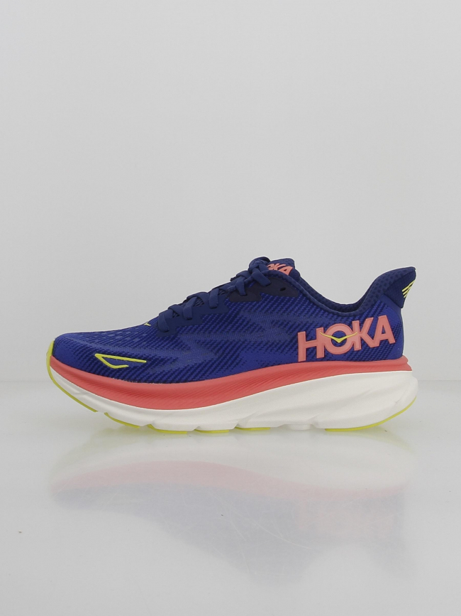 Chaussures de running clifton 9 bleu rose femme - Hoka