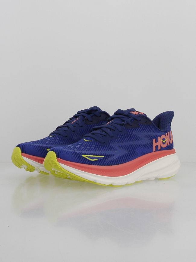 Chaussures de running clifton 9 bleu rose femme - Hoka