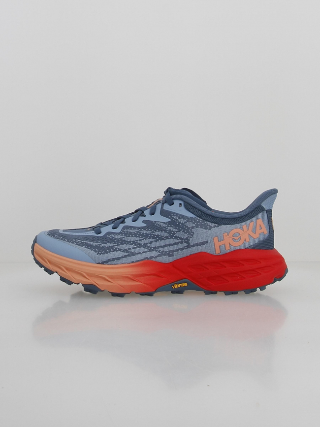 Chaussures de trail speedgoat 5 bleu rouge femme - Hoka