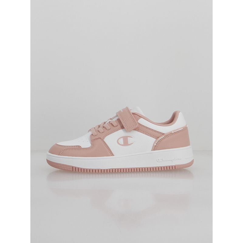 Baskets à scratch rebound 2.0 rose blanc fille - Champion