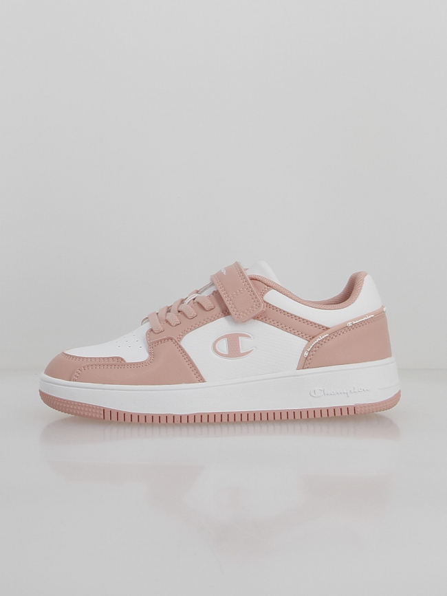 Baskets à scratch rebound 2.0 rose blanc fille - Champion