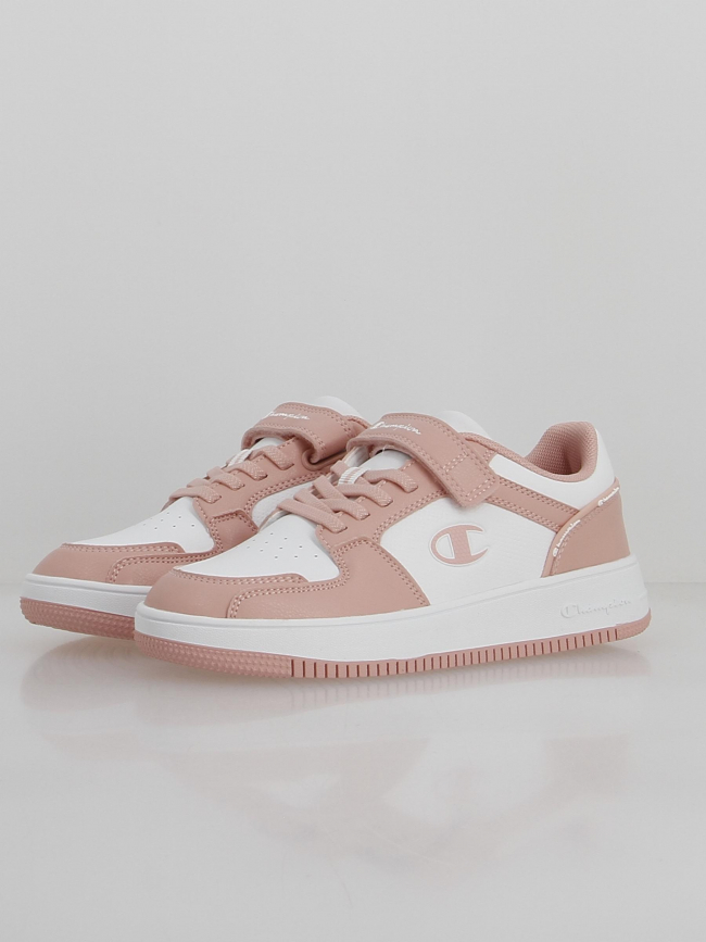 Baskets à scratch rebound 2.0 rose blanc fille - Champion