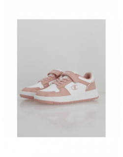 Baskets à scratch rebound 2.0 rose blanc fille - Champion