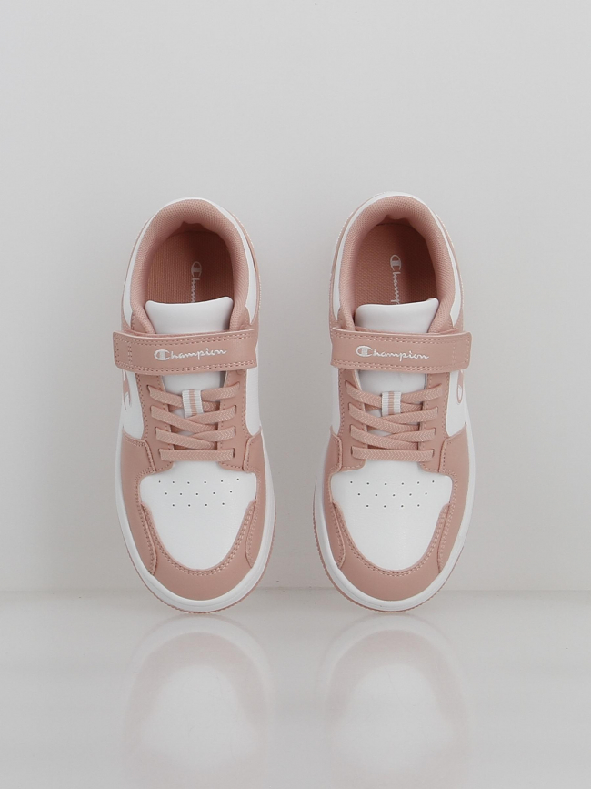 Baskets à scratch rebound 2.0 rose blanc fille - Champion