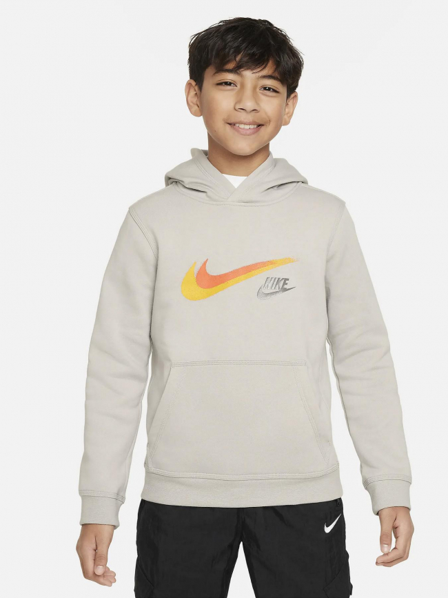 Sweat à capuche sportswear swoosh bleu enfant - Nike