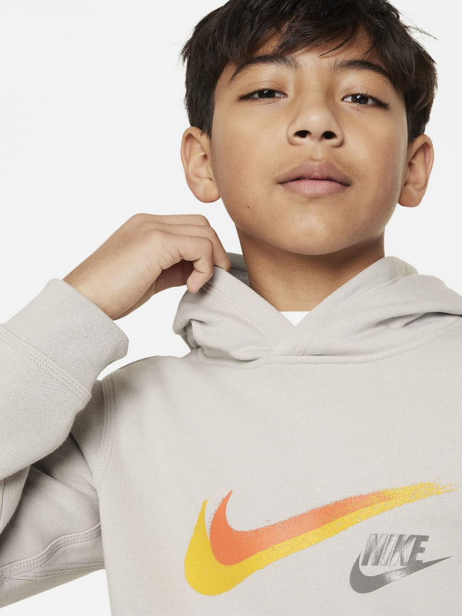 Sweat à capuche sportswear swoosh bleu enfant - Nike