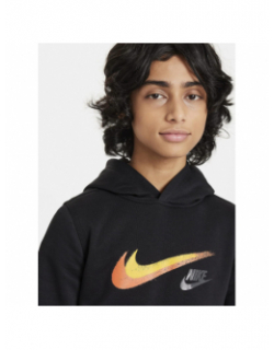 Sweat à capuche sportswear swoosh noir enfant - Nike