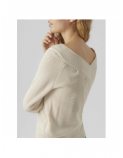 Pull col v new lex sun beige femme - Vero Moda