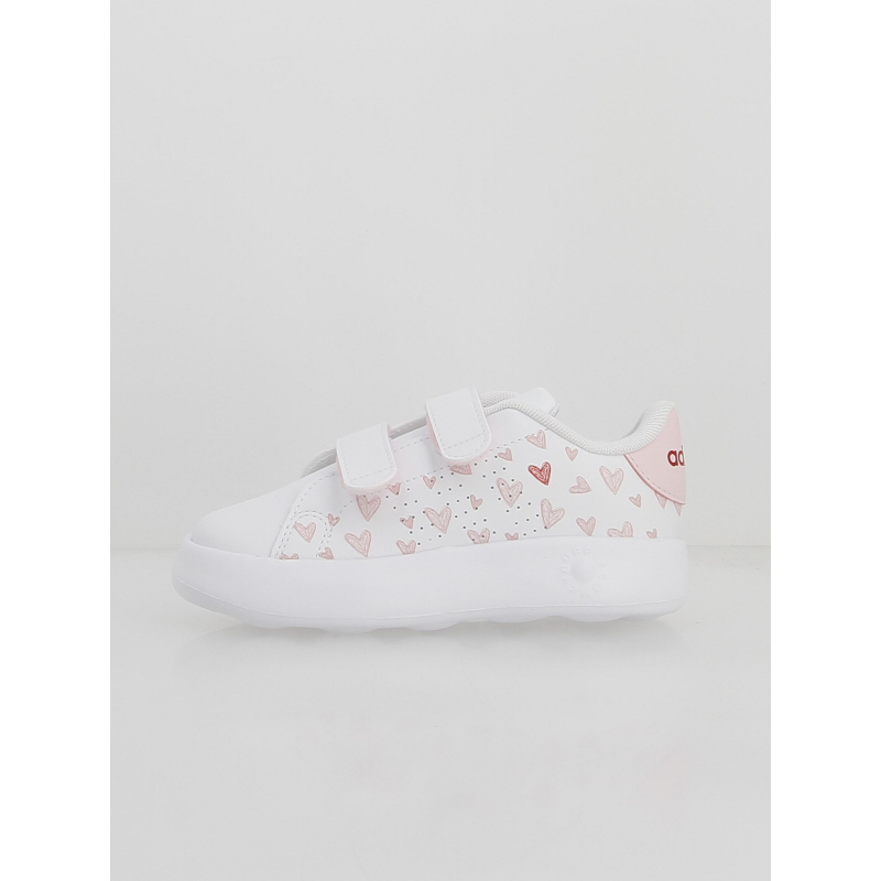 Baskets à scratch advantage cf cœur blanc fille - Adidas