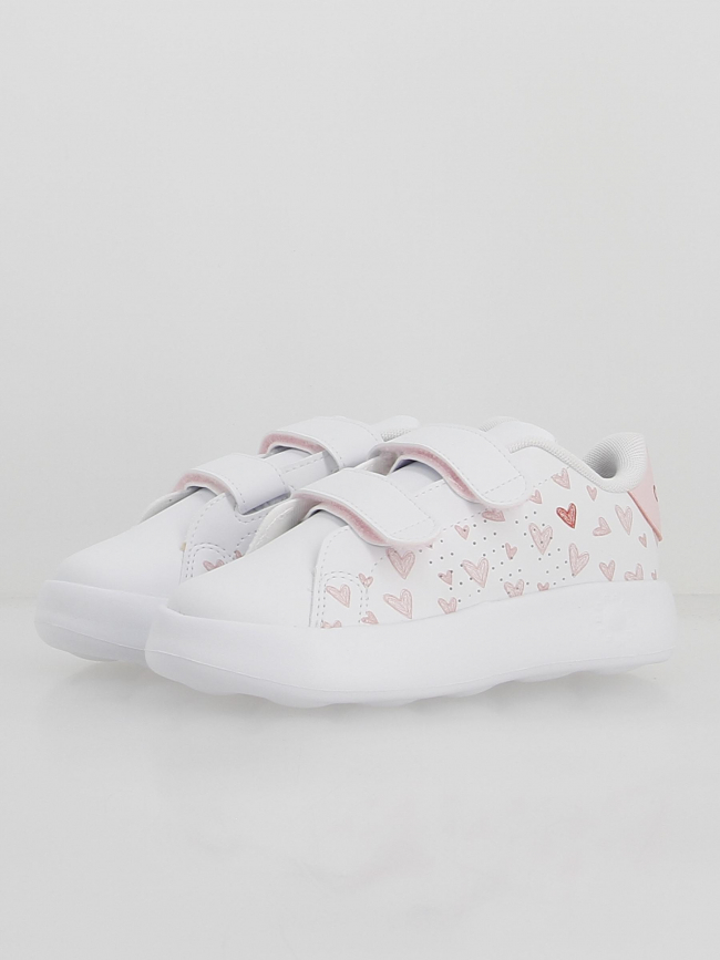 Baskets à scratch advantage cf cœur blanc fille - Adidas