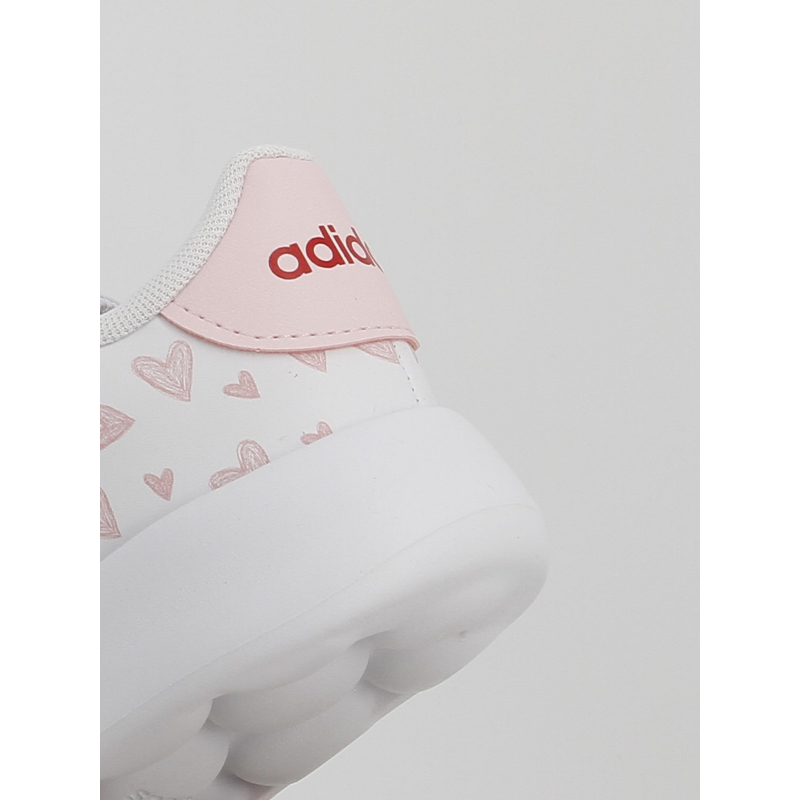 Baskets à scratch advantage cf cœur blanc fille Adidas