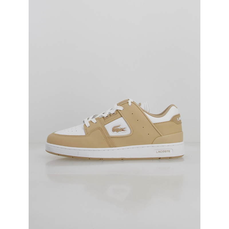 Baskets court cage blanc beige homme - Lacoste