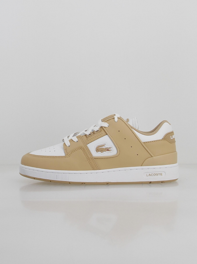 Baskets court cage blanc beige homme - Lacoste