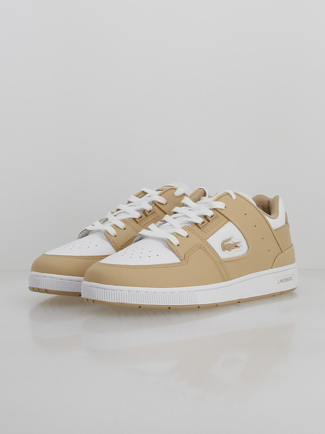 Baskets court cage blanc beige homme - Lacoste