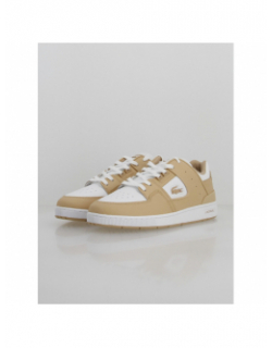 Baskets court cage blanc beige homme - Lacoste