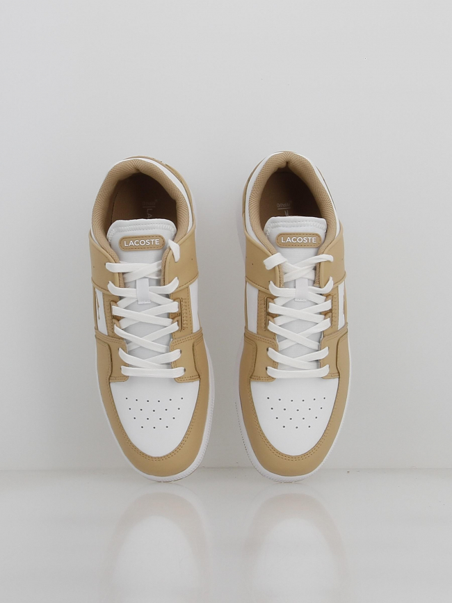 Baskets court cage blanc beige homme - Lacoste