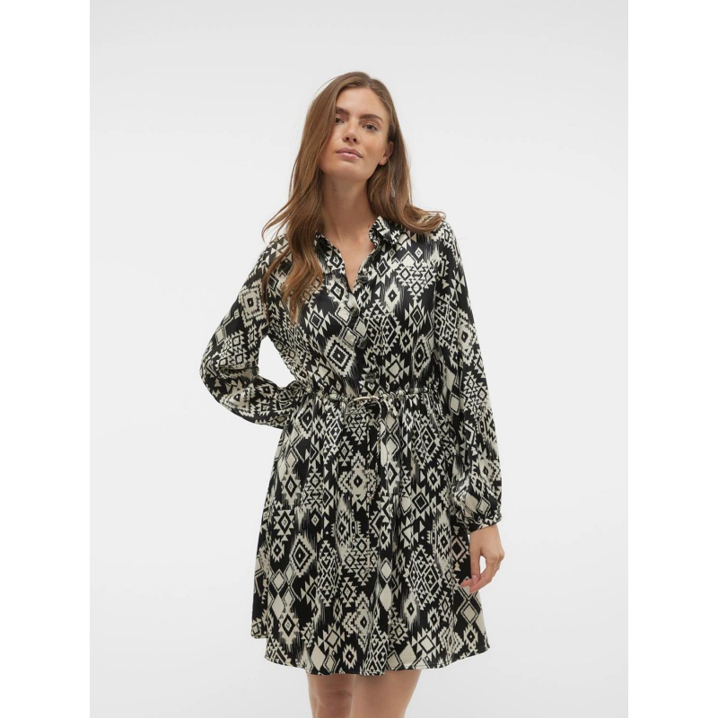 Robe courte gema gida imprimés noir femme - Vero Moda