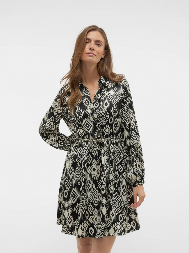 Robe courte gema gida imprimés noir femme - Vero Moda