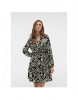 Robe courte gema gida imprimés noir femme - Vero Moda