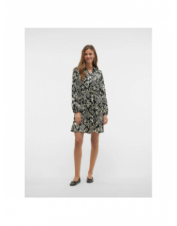 Robe courte gema gida imprimés noir femme - Vero Moda