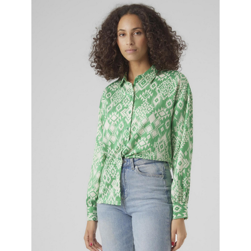 Chemisier gema gida imprimés vert femme - Vero Moda