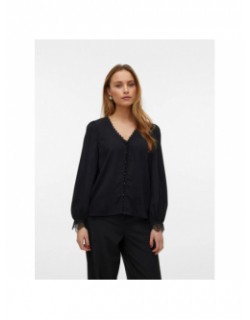 Chemisier dentelle ginda noir femme - Vero Moda