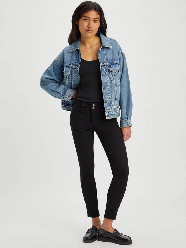 Jean 711 skinny double bouton noir femme - Levi's