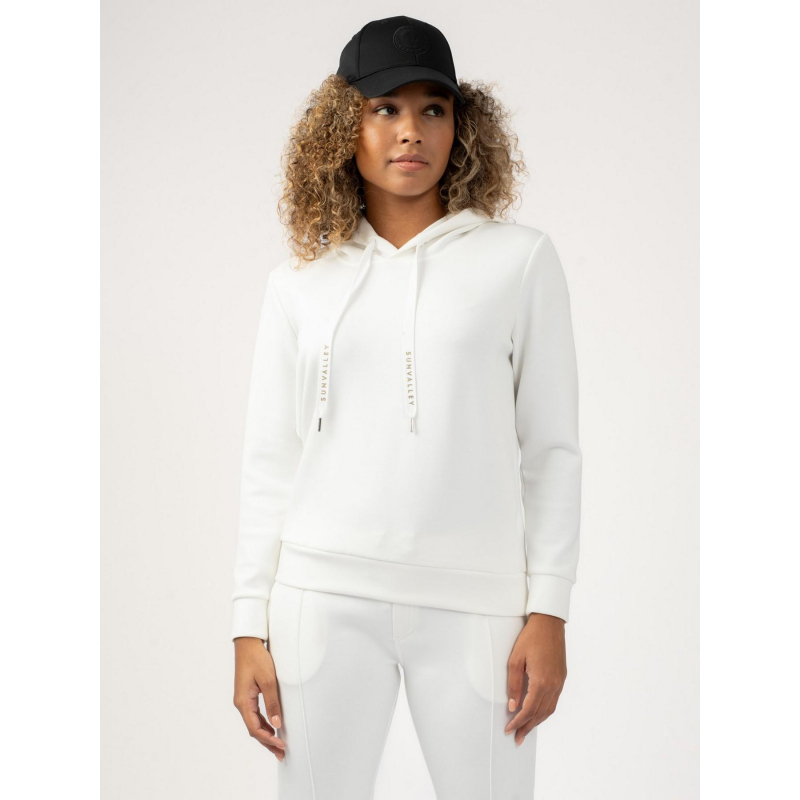 Sweat à capuche uni daphni blanc femme - Sun Valley