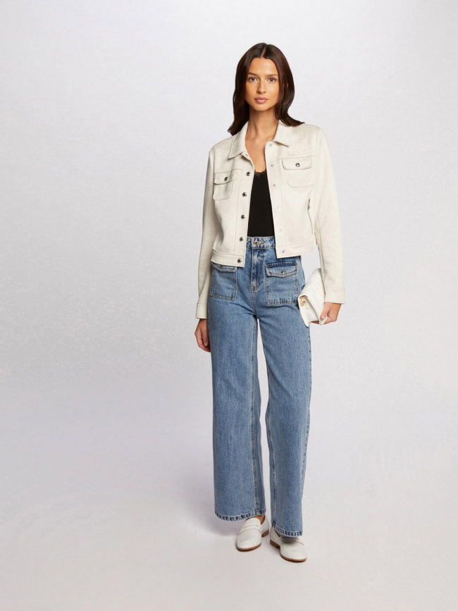 Veste légère suédine grami beige femme - Morgan
