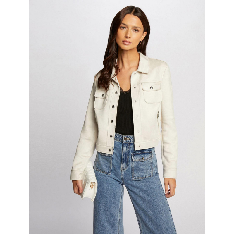 Veste légère suédine grami beige femme - Morgan