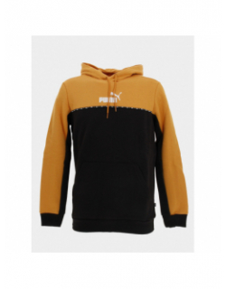 Sweat à capuche essential orange/noir homme - Puma