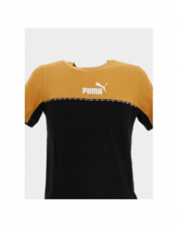 T-shirt essential noir/orange homme - Puma