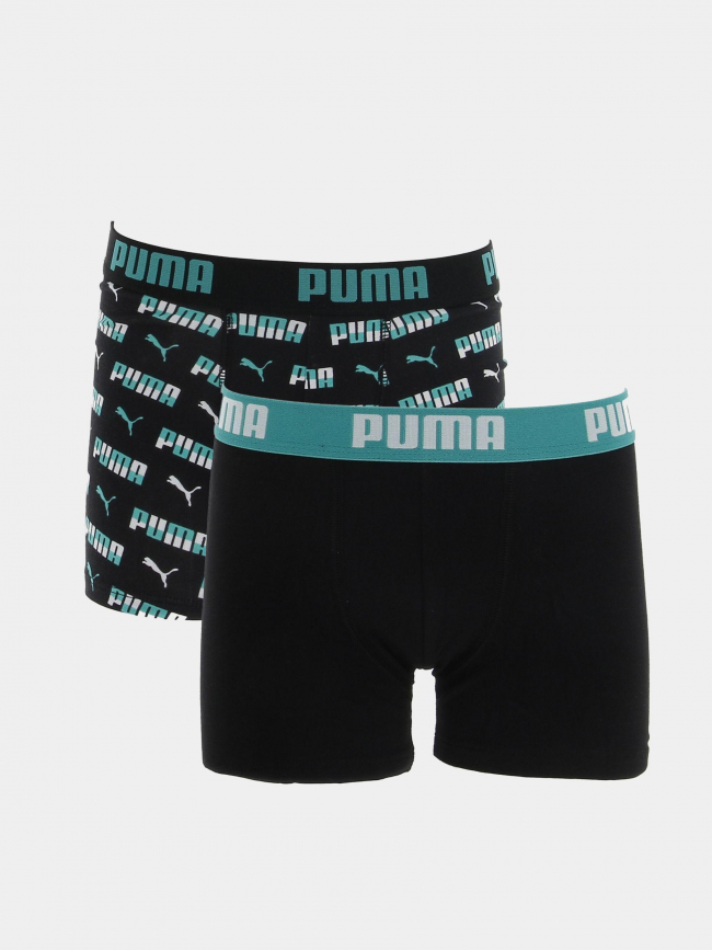 Pack 2 boxers basix printed noir garçon - Puma