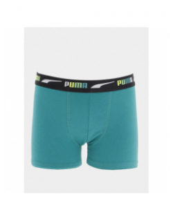 Pack 2 boxers printed turquoise/noir garçon - Puma