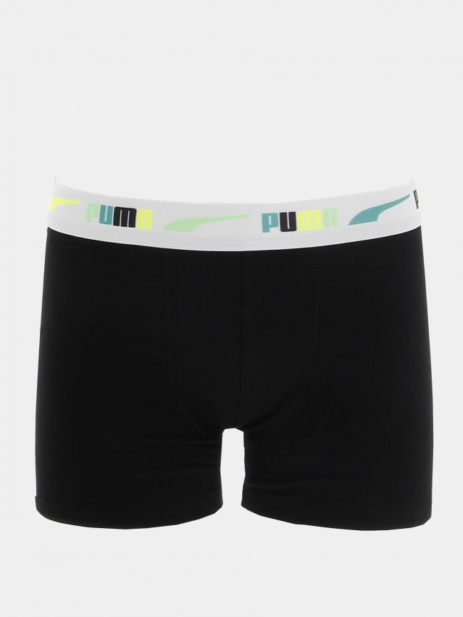 Pack 2 boxers printed turquoise/noir garçon - Puma