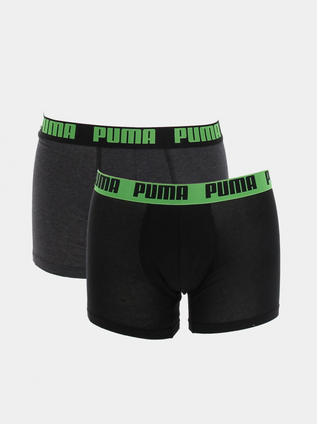 Pack 2 boxers basic noir/vert homme - Puma