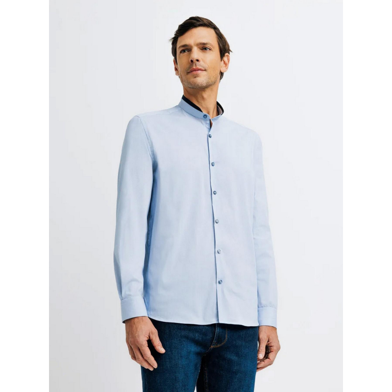 Chemise manches longues kyvo bleu homme -Izac