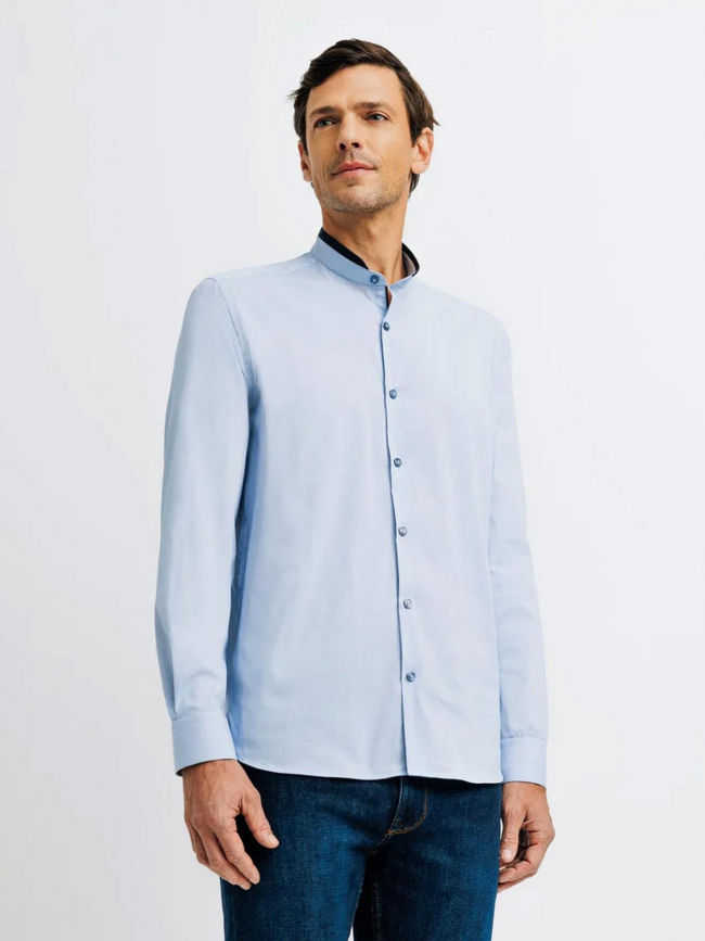 Chemise manches longues kyvo bleu homme -Izac