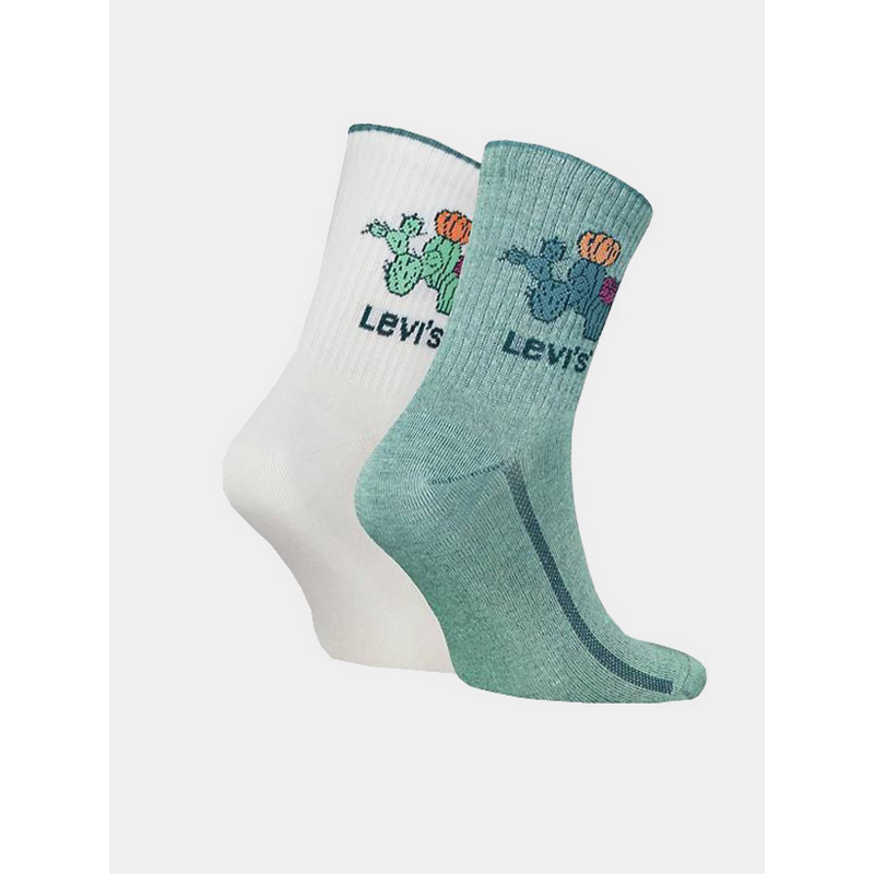 Pack 2 paires de chaussettes graphic cactus blanc/vert - Levi's