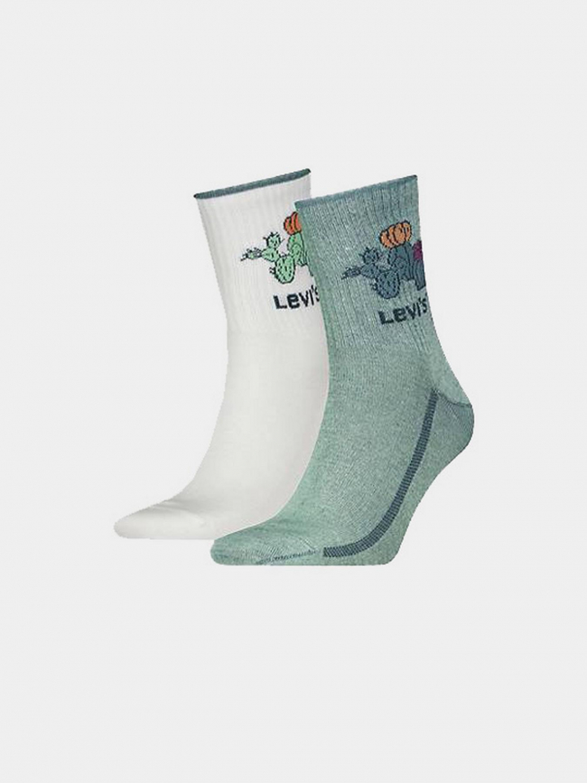 Pack 2 paires de chaussettes graphic cactus blanc/vert - Levi's