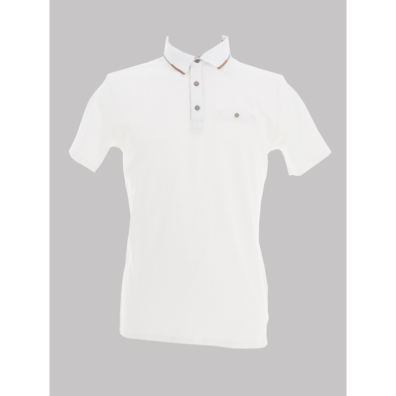 Polo milio uni blanc homme - Teddy Smith