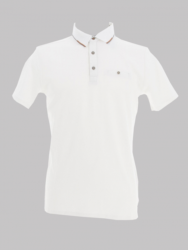 Polo milio uni blanc homme - Teddy Smith