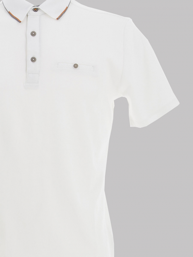 Polo milio uni blanc homme - Teddy Smith