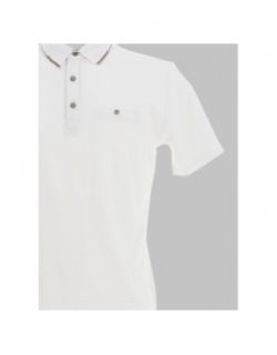 Polo milio uni blanc homme - Teddy Smith