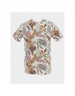 T-shirt antone motif feuillage blanc/marron homme - Teddy Smith