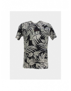 T-shirt antone motif feuillage noir/vert homme - Teddy Smith