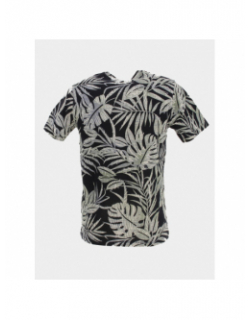 T-shirt antone motif feuillage noir/vert homme - Teddy Smith