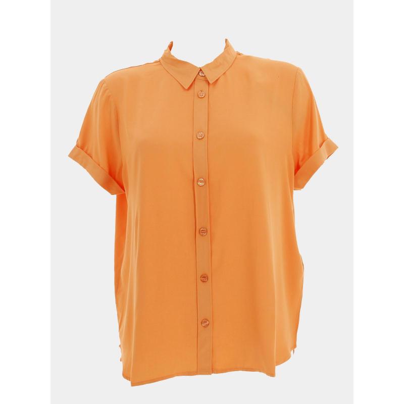 Chemise manches courtes ellie orange femme - Teddy Smith