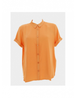 Chemise manches courtes ellie orange femme - Teddy Smith